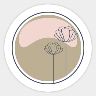 Simple Floral Hoop Sticker